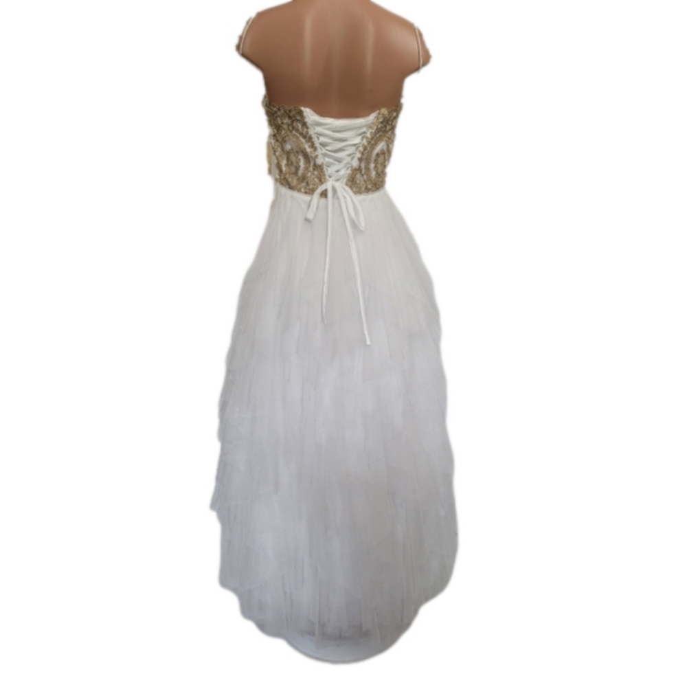 Say Yes To The Prom Juniors Embellished Strapless Gown Size 9 - Picture 8 of 12